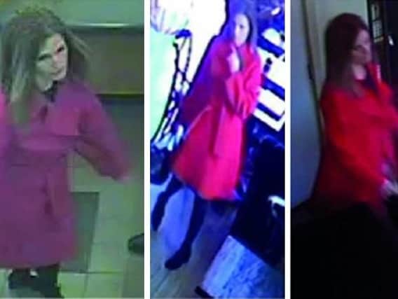 The mum has been captured on CCTV in Nottingham. Police continue their appeal for information.