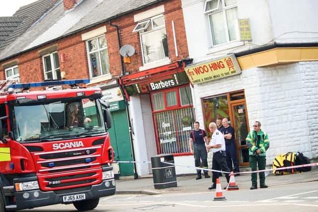 Firefighters and paramedics also attended.