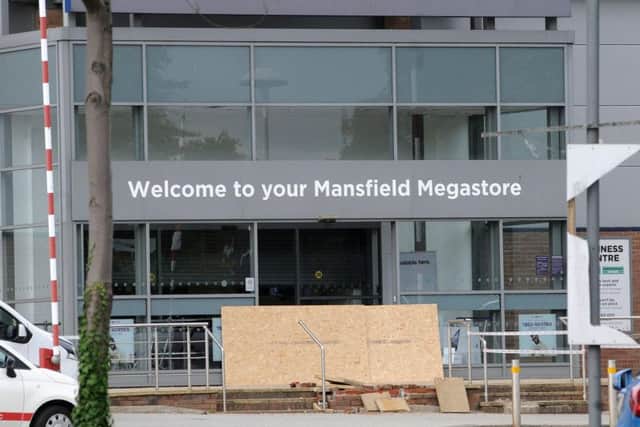 The store after the ram-raid in August.