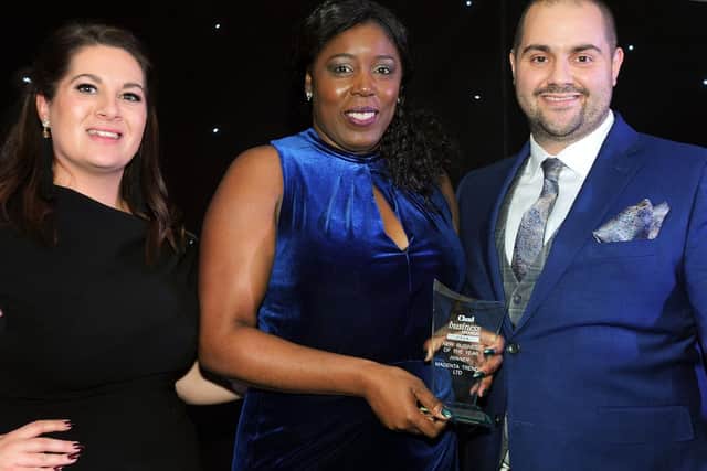 New Business of the Year award to Magenta Trends Ltd and presented by Sean O'Connor from O'Connor and Co Professional Removals and Storage.