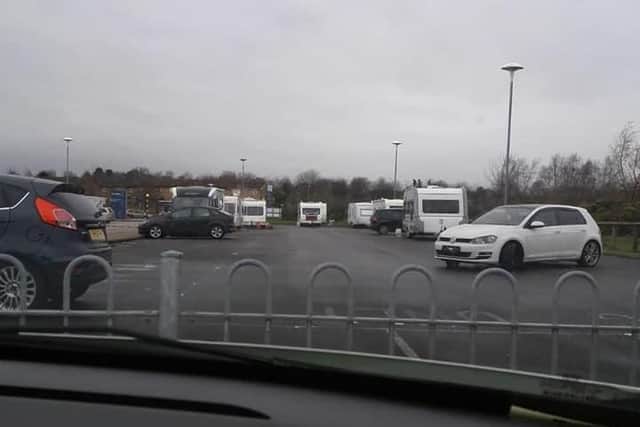 MP Ben Bradley spotted the caravans on the car park today (December 6)