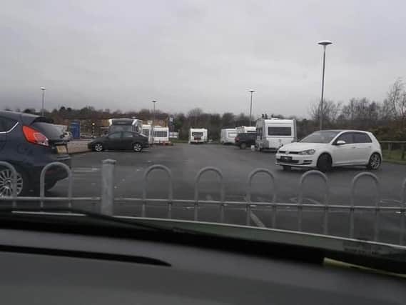 MP Ben Bradley spotted the caravans on the car park today (December 6)