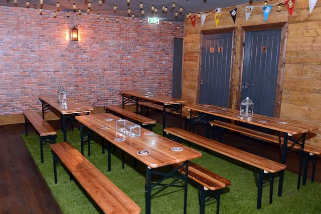 The biergarten room