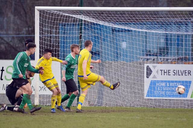 Match action from Selston's 2-1 win at Belper United