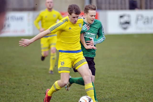 Match action from Selston's 2-1 win at Belper United.