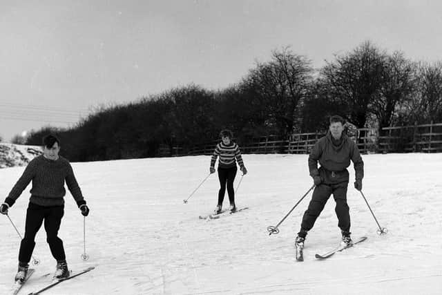 Chad photographer capture's skiers in Pleasley in 1963.