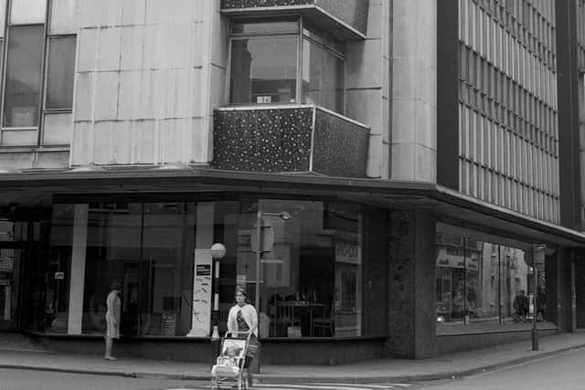 Former CO-OP building on Stockwell Gate, now Nova Cafe and Beales.