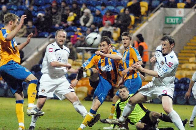 Jake Moult in the thick of the action.