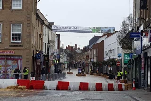Market Place and West Gate were cordoned off as a race track.