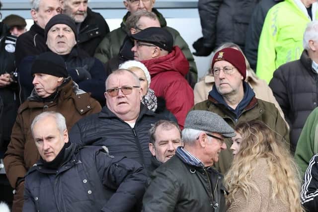 Derby fans during the 2-0 win over Hull City.