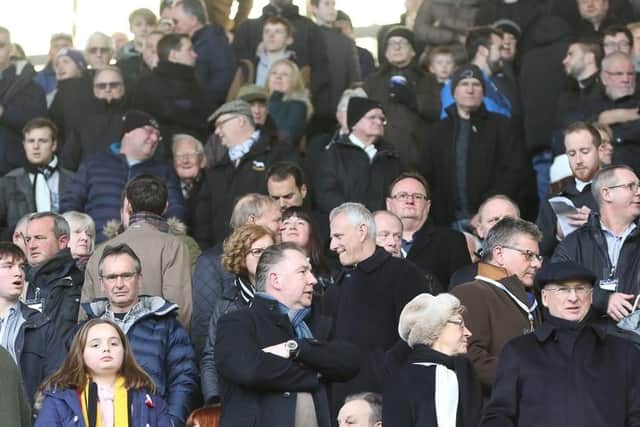 Derby fans during the 2-0 win over Hull City.
