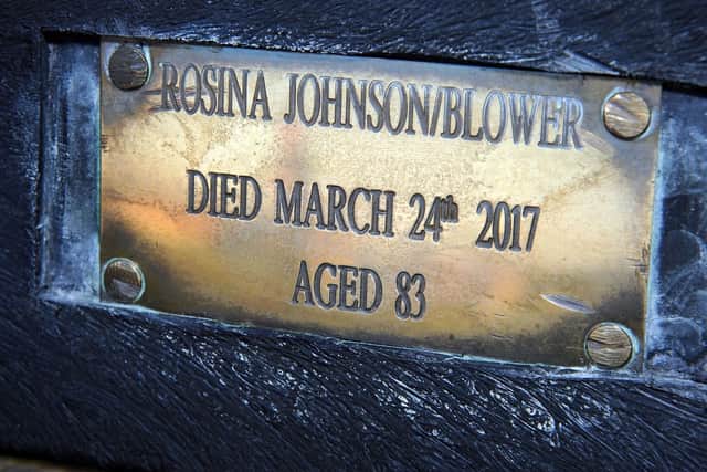 The plaque.
