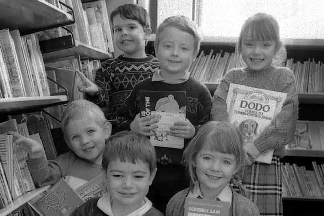 1989: These children from Forest Town Primary School have enjoyed choosing a book from the mobile library. Whats your favourite book?