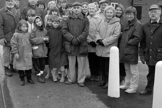 1990: A fabulous group shot taken just before this lovely lot set off on the Blidworth Parish walk. Spot anyone you know?