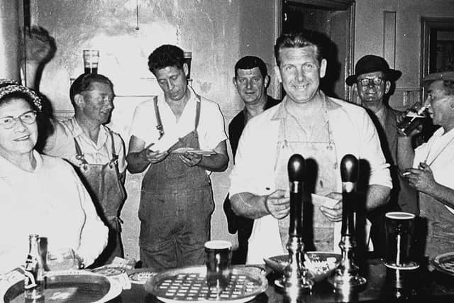 This looks like a welcome bit of down time for staff at the brewery. We don't know the date but what better way to unwind than with a half of Mansfield?