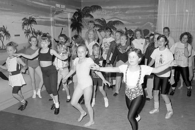 1990: A fabulous bygone snap featuring pupils from Mansfields Discoworld taking part in a sponsored dance. Do you know how long they had to dance for?