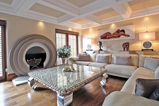 The beautiful lounge with stylish furniture.