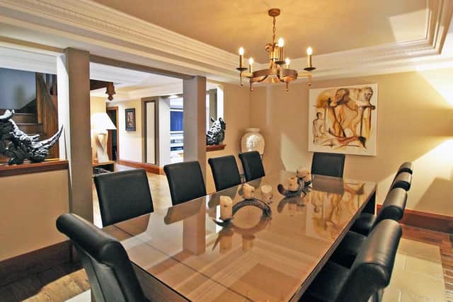 Enjoy family meals in this elegant dining area.