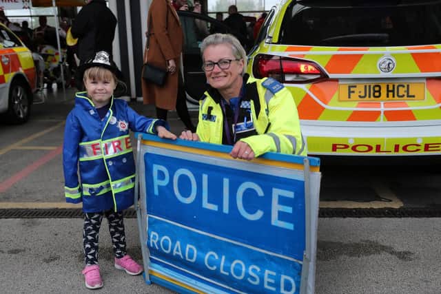 The police were at the event showing off some of their equipment. L/R Ruth Wood, PCSO Leah Baker.
