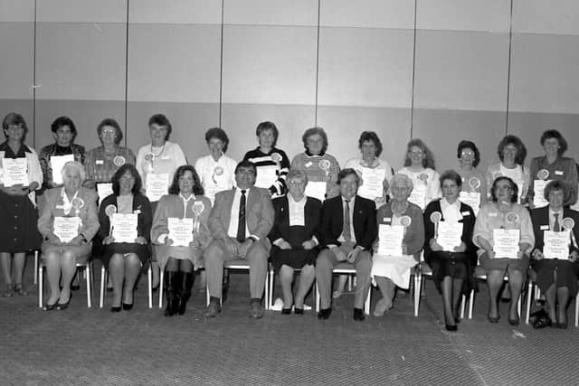 1989: Mansfield crossing ladies proudly show off their awards. Do you recognise anyone?