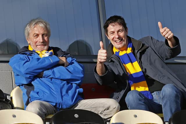 Stags fans pictured in Newport