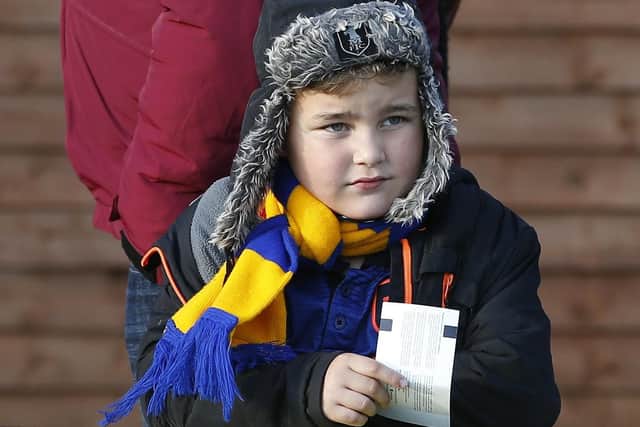 Stags fans pictured at Newport v Mansfield