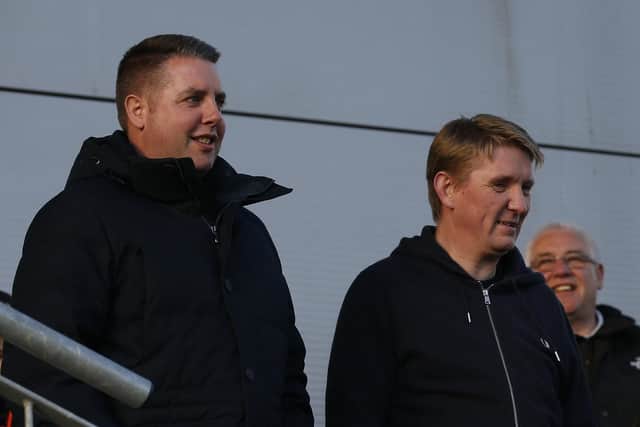 Stags fans pictured at Newport v Mansfield