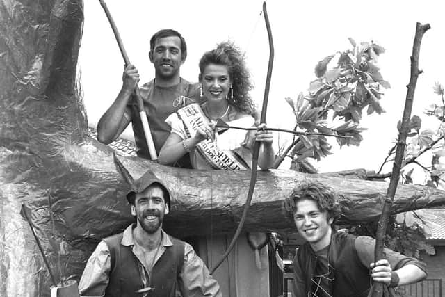 1989: This wonderful float featured at the Mansfield Carnival and its theme was clearly Sherwood Forest and Robin Hood. It also included Miss Mansfield and Sherwood Forest. Did you spot it?