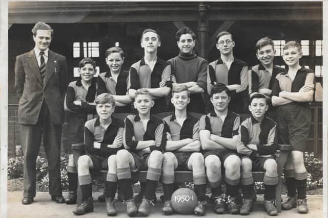 1950: This snap is also of High Oakham School football team but this shot was taken outside the school. Picture courtesy of Keith Biggs, who hails from Mansfield but now lives in Sutton.