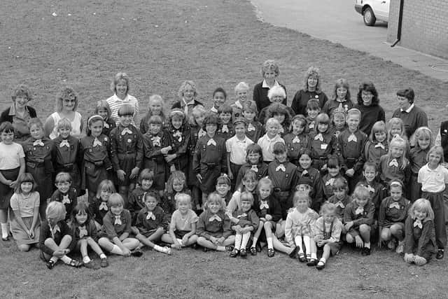 1990: This fabulous nostalgic group shot features Sutton-in-Ashfields Brownie Revels. Are you on this picture?