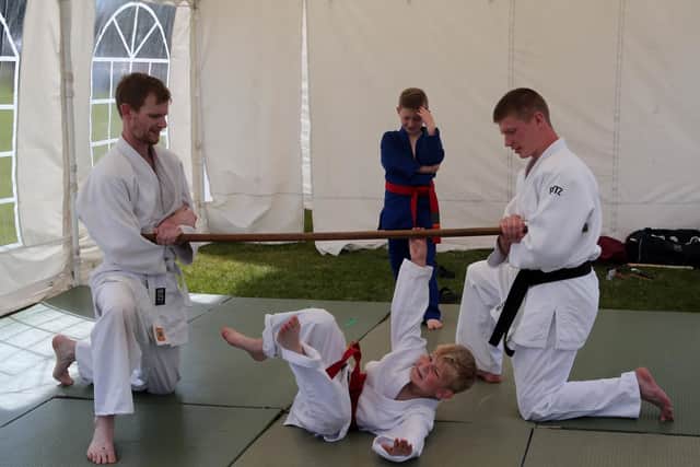 Warsop Judo Club give an exhibition.