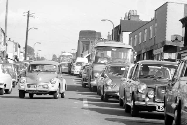 Station Street, Kirkby. The cars may look different back then, but traffic jams are definitely nothing new