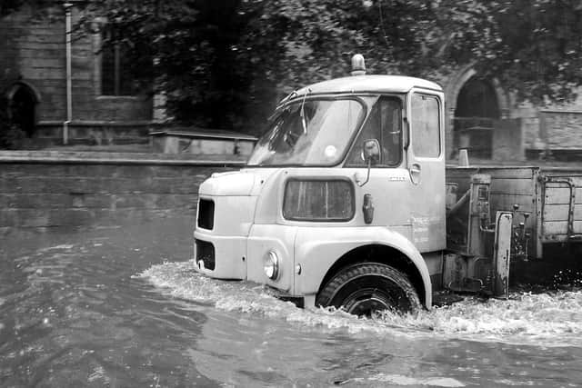 This picture shows just how deep the water was on some of the roads.