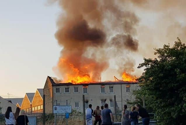 Flames gutted the building. Photo: Zoe Louise Baal