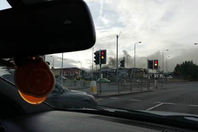 Smoke was billowing across town. Photo: Richard Mccready.