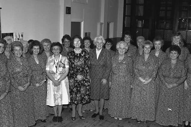 1989: These lovely ladies pose for this fantastic nostalgic snap at the Trinity Methodist Church concert in Mansfield. Do you recognise anyone?