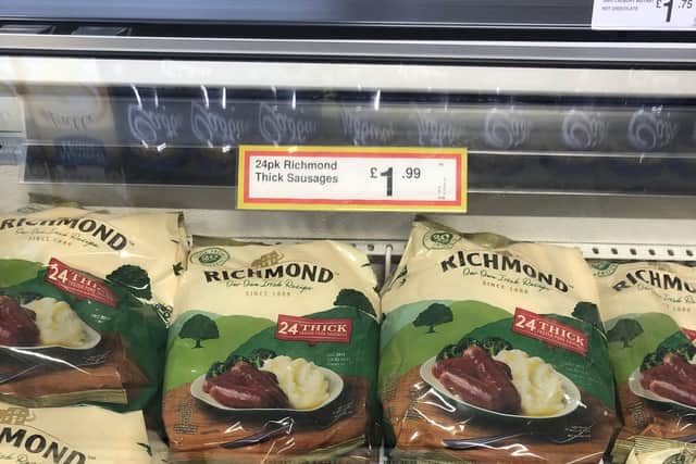 A 24 pack of Richmond sausages will set you back 1.99