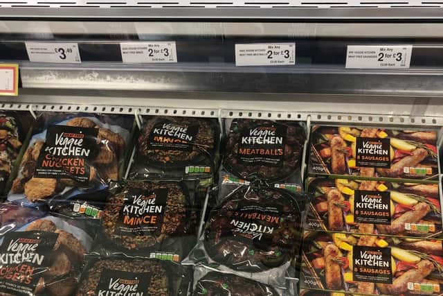 Vegetarians are well catered for in Farmfoods - you can pick up these meat-free meatballs, sausages, mince and nuggets for 2 each, or two packs for 3