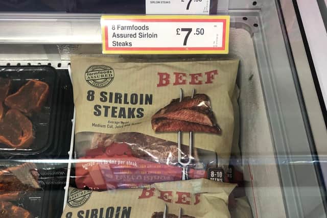 Eight of these Farmfoods assured sirloin steaks will only set you back 7.50, meaning steak night doesn't need to be an expensive treat.