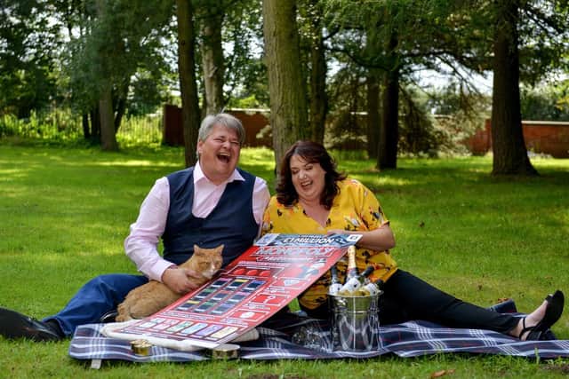 Andrew and Paula Hancock scooped 1,000,000 on a National Lottery scratchcard.