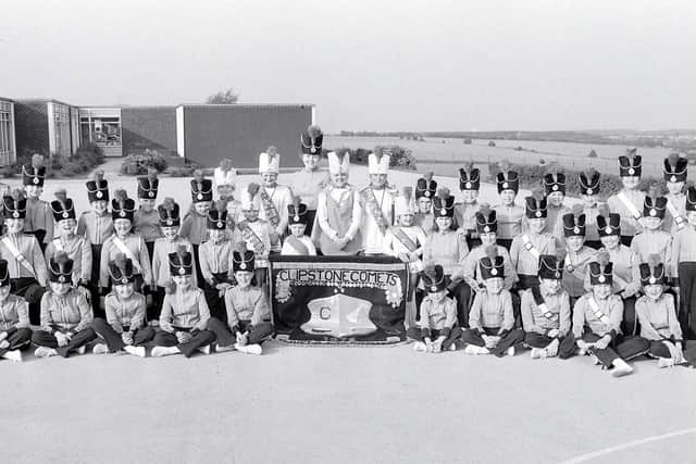 1981: A fantastic group shot featuring Clipstone Comets Juvenile Jazz Band looking very smart in their uniform. Were you a member of the band in days gone by?