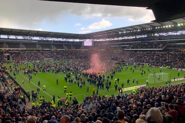 Disorder at the game in May.