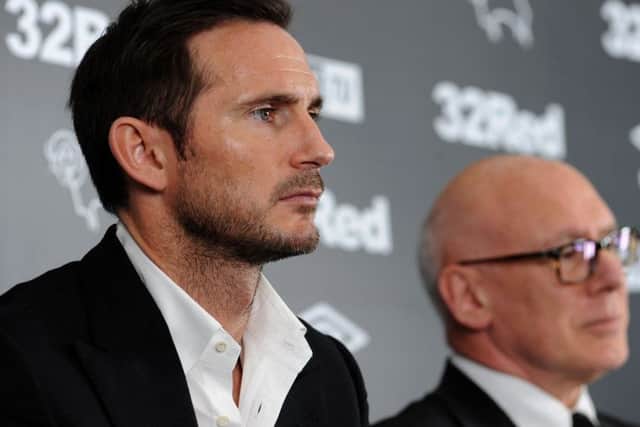 Frank Lampard unveiled as the new Derby County manager, at press conference on Thursday with Club chairman Mel Morris.