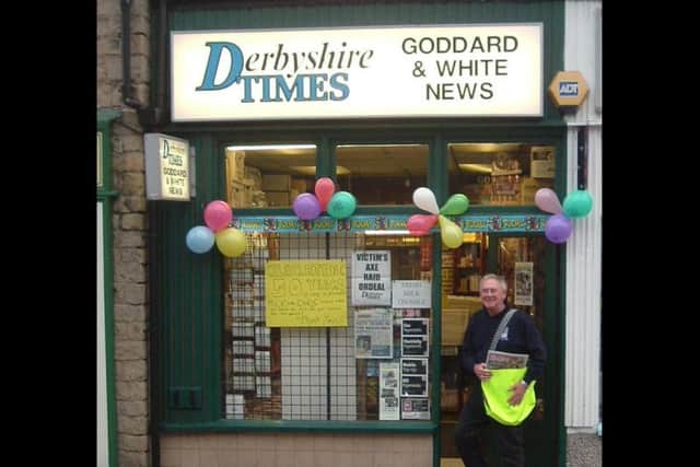 Mick Goddard outside his shop in 2008.