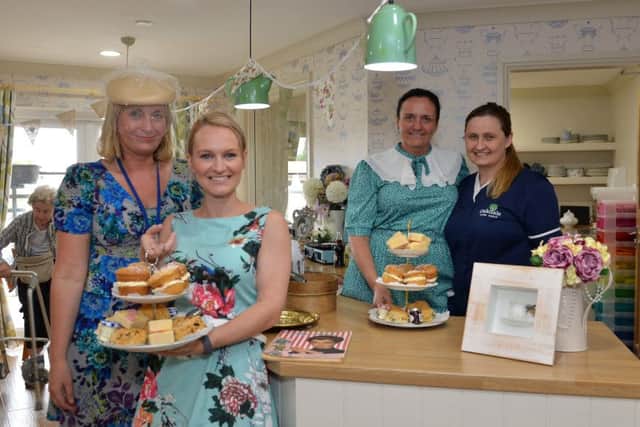 Kingfisher Court Care Home along with Jigsaw Support held a 1940Ã¢Â¬"s themed dementia cafe, pictured are Alison Waring, Neelie Marsh, Claire Adsotts and Vicki Warren