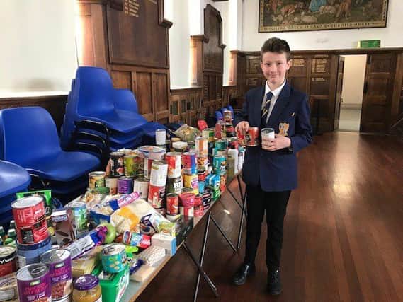 Pupils at Queen Elizabeth's Academy have donated to their local food bank