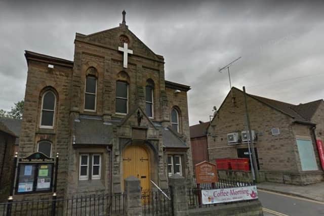 The church were the damage was done.