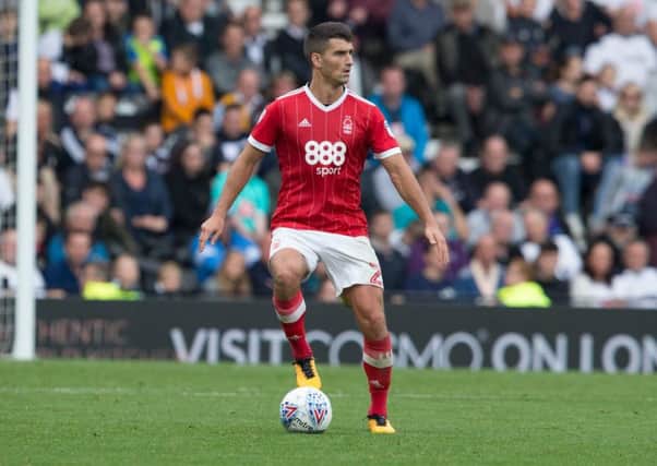 Derby County vs Nottingham Forest - Eric Lichaj of Nottingham Forest - Pic By James Williamson