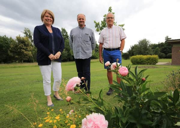Selston Golf Course has now been turned into a nature reserve. Pictured are Dawn Justice, Sam Wilson and Stuart Fletcher.