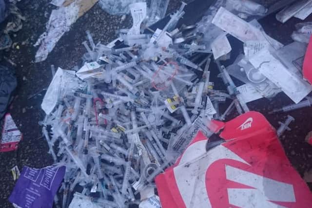 The needles found on Moor Street.